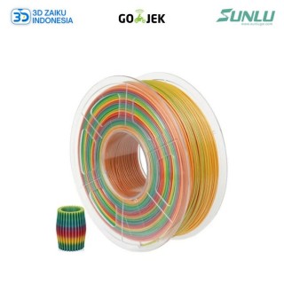 SUNLU 3D Filament PETG Neat Winding Anti Sangkut Bahan Import dari USA - Rainbow